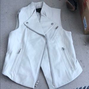 NWT theory leather vest